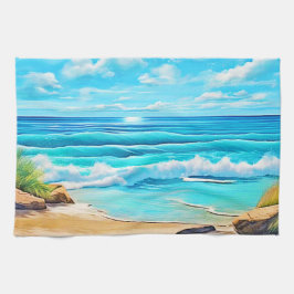 Sunny Beach Vågar Design Kökshandduk