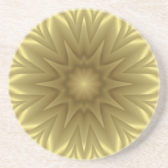 Sunny Bliss: Golden Gult Blommigt Template Underlägg (Framsidan)