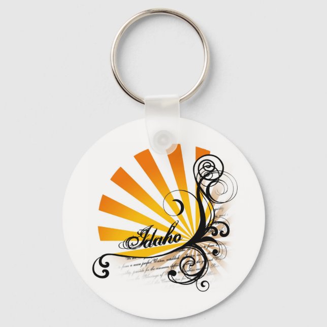Sunny Blommigt Graphic Idaho Keychain Nyckelring (Framsida)