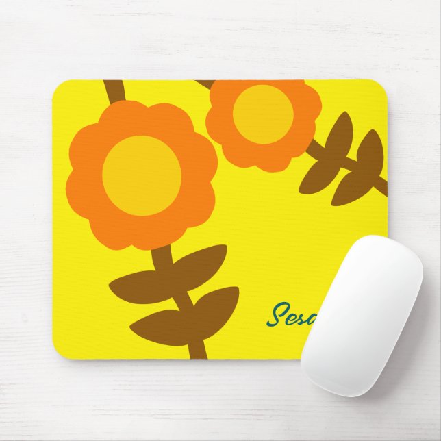  Sunny Bloom Mouse Pad Musmatta (Med mus)