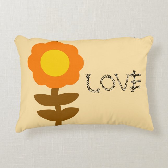 Sunny Bloom Prydnadskudde (Framsidan)