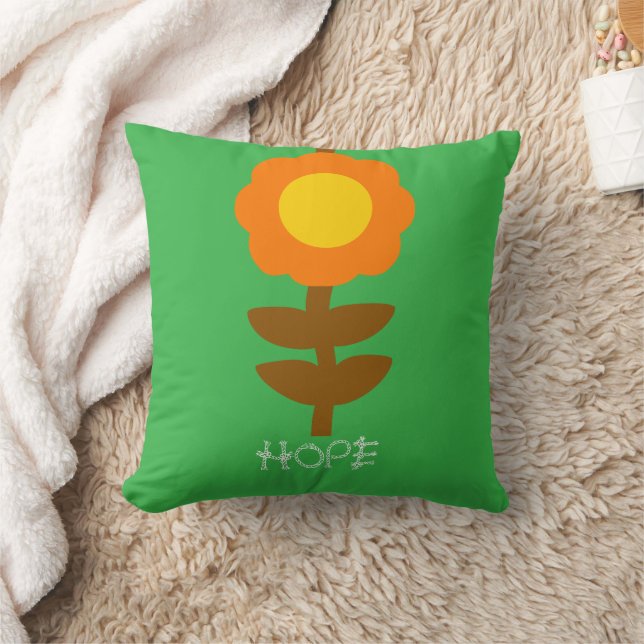 Sunny Bloom Throw Pillow Kudde (Filt)