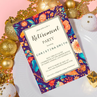 Sunny Botanisk Festive Blommigt Pension Party Inbjudningar