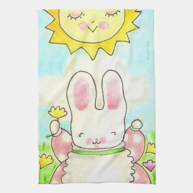 Sunny Bunny Tea Towel Kökshandduk (Vertikal)