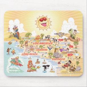 Sunny California Beach Paradise Mouse Pad Musmatta