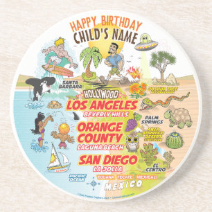 Sunny California Edible Frosting Round Underlägg