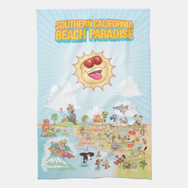Sunny California Kitchen Towel Kökshandduk (Vertikal)