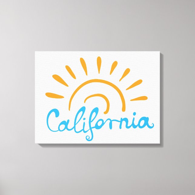 Sunny California Logotyp Canvastryck (Framsida)