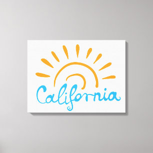 Sunny California Logotyp Canvastryck