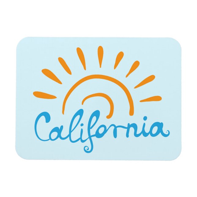 Sunny California Logotyp Magnet (Horisontell)