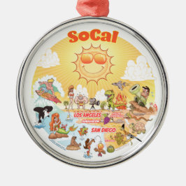 Sunny California Metall Ornament