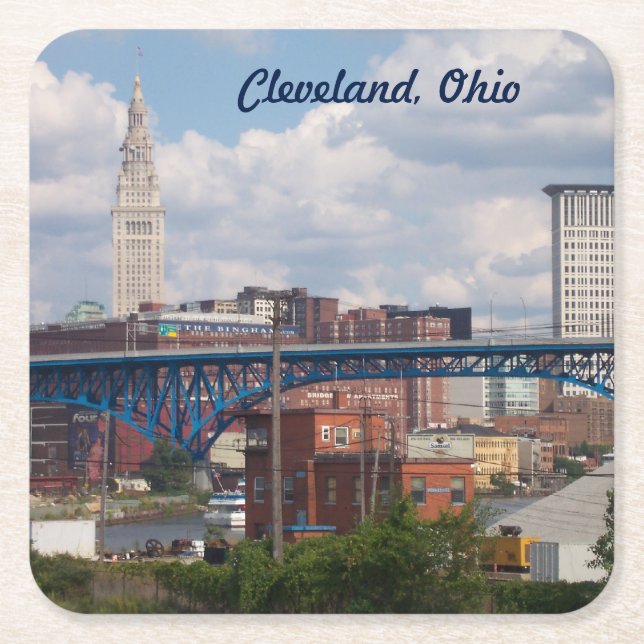 Sunny Cleveland Papper Underlägg Kvadrat (Framsidan)