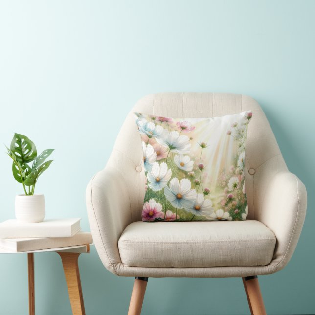 Sunny Cosmos Garden Kudde (Stol)