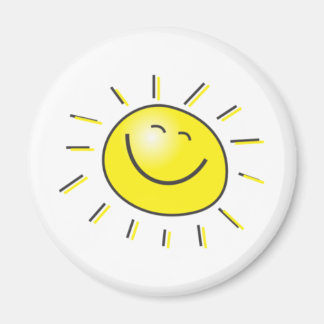 Sunny dag, leende sol, dag att le! magnet