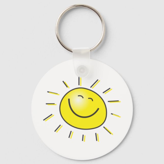 Sunny dag, leende sol, dag att le! nyckelring (Framsida)