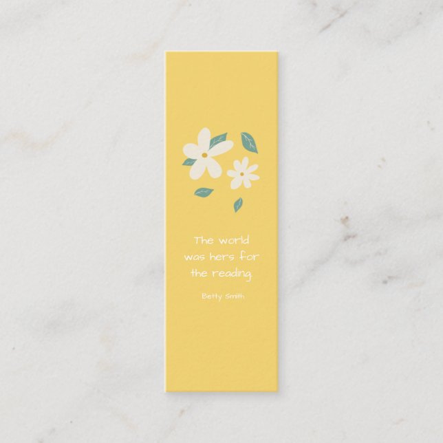 Sunny Daisy Anpassade Mini Bookmark (Framsida)