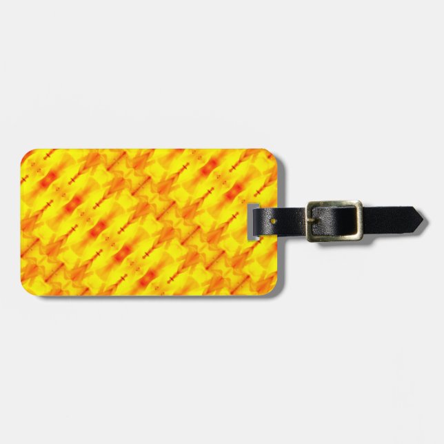 Sunny Daisy Ikat 4 Sangria Bagagebricka (Horisontell Framsida)