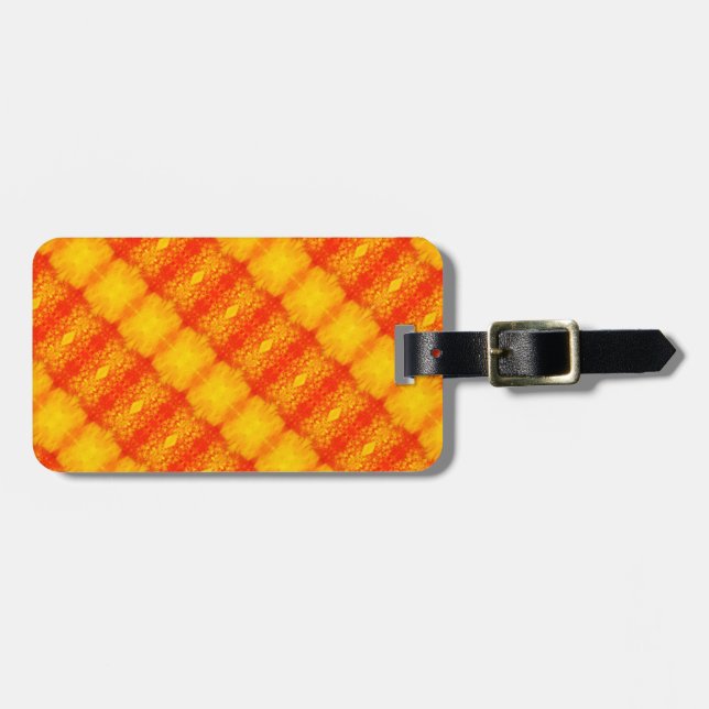 Sunny Daisy Ikat 5 1974 Bagagebricka (Horisontell Framsida)