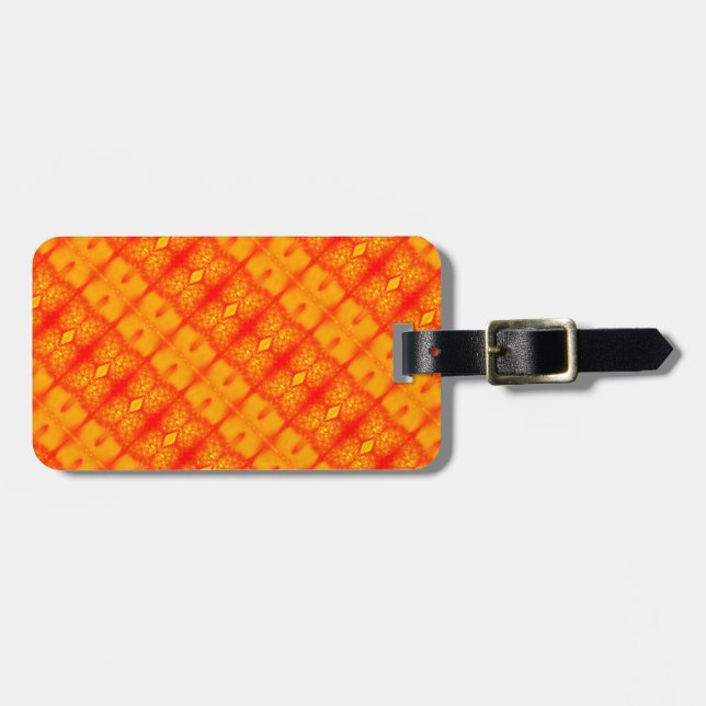 Sunny Daisy Ikat 5 Sangria Bagagebricka (Horisontell Framsida)