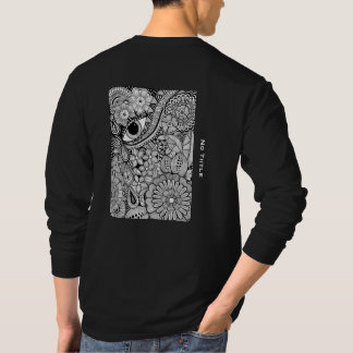Sunny day - Black and White Surreal Botanical Art T Shirt