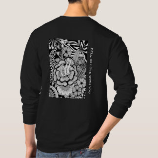 Sunny day - Black and White Surreal Botanical Art T Shirt