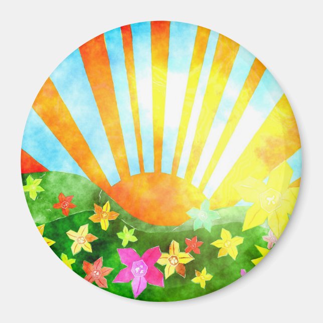 Sunny Day Colorful Magnet (Framsidan)