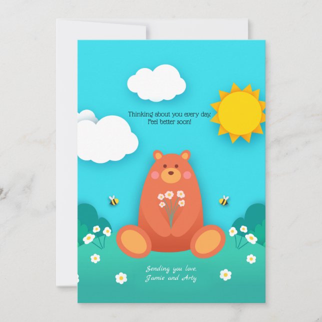 Sunny Day Get well-Greeting Card (Framsida)