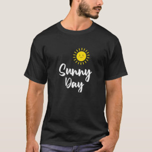 Sunny Day Lycklig Funny Sunshine Älskare Emoticon T Shirt