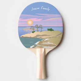 Sunny Day on Beach Ping Pong Paddle Pingisracket