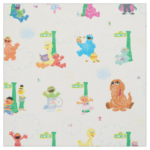Sunny Day Sesame Street Mönster Tyg