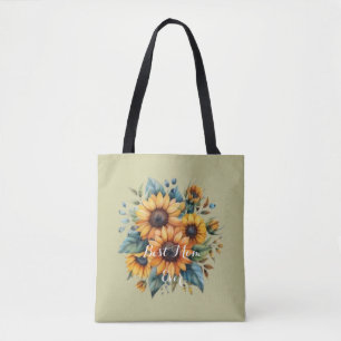 Sunny Day Vibes: Watercolor Tote Tygkasse