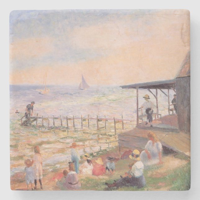 Sunny Day vid Beach Stenunderlägg (Framsidan)