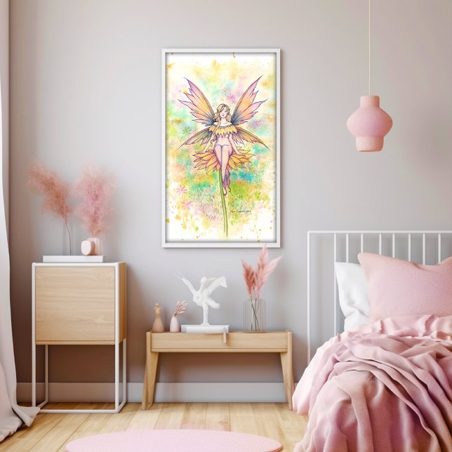 Sunny Days Fairy Watercolor Painting Poster (Skapare uppladdad)