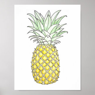 Sunny disposition: ananas poster