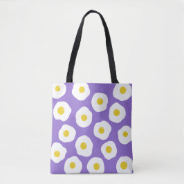 Sunny Egg Lila Tote Bag Tygkasse