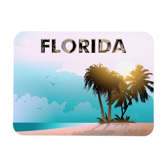 Sunny Florida Beach Magnet (Horisontell)