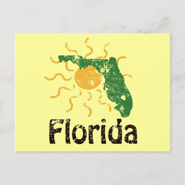 Sunny Florida Postcard Vykort (Framsida)