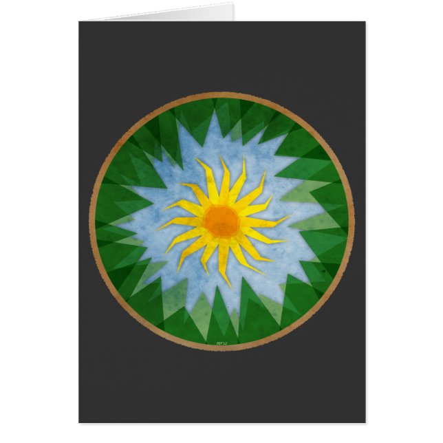 Sunny Forest Terrain Hälsningskort (Framsidan)