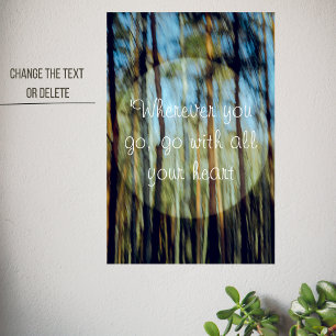 Sunny gräs-skog poster