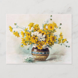 Sunny gula blommor av Paul de Longpre CC1012 Vykort