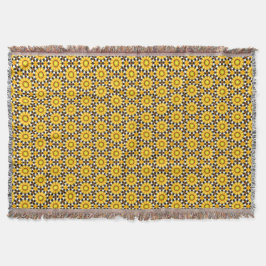Sunny Gula blommor Whimsical Throw Blanket Filt