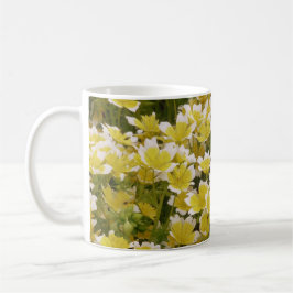 Sunny Guld White Flowers Kaffemugg