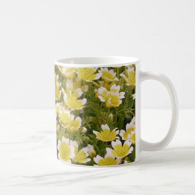 Sunny Guld White Flowers Kaffemugg (Höger)