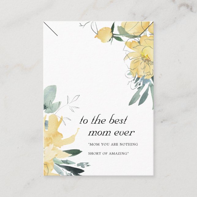 SUNNY GULT BLOMMIGT MAMMA GIFT NECKLACE VISNING CA PLACERINGSKORT (Framsida)