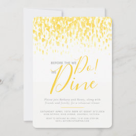 Sunny gult dab art rehearsal middag innan vi gör d inbjudningar