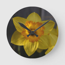 Sunny Gult Daffodil Rund Klocka