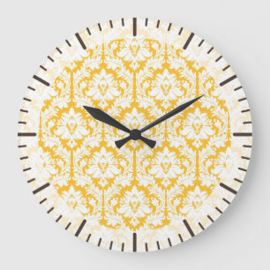 Sunny Gult Damask Stor Klocka