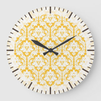 Sunny Gult Damask Stor Klocka
