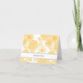 Sunny Gult Dasies & Dahlias | Mappat Tack Kort