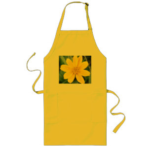 Sunny Gult Flower Apron Långt Förkläde